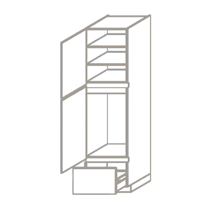 greeploze%202078mm%20hoge%20apparatenkast%20voor%20koelkast%20en%20lade%20deur%20links