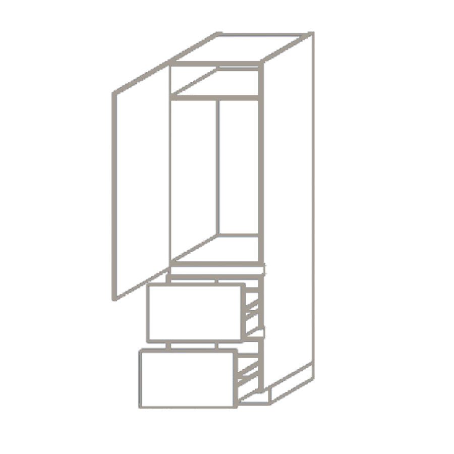 greeploze%202078mm%20hoge%20apparatenkast%20voor%20koelkast%20en%20twee%20uittrekelementen%20deur%20links