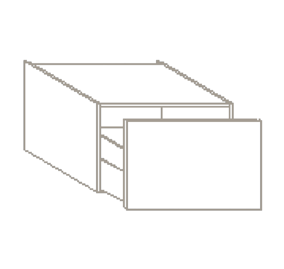keukenkast-met-390mm-hoge-lade